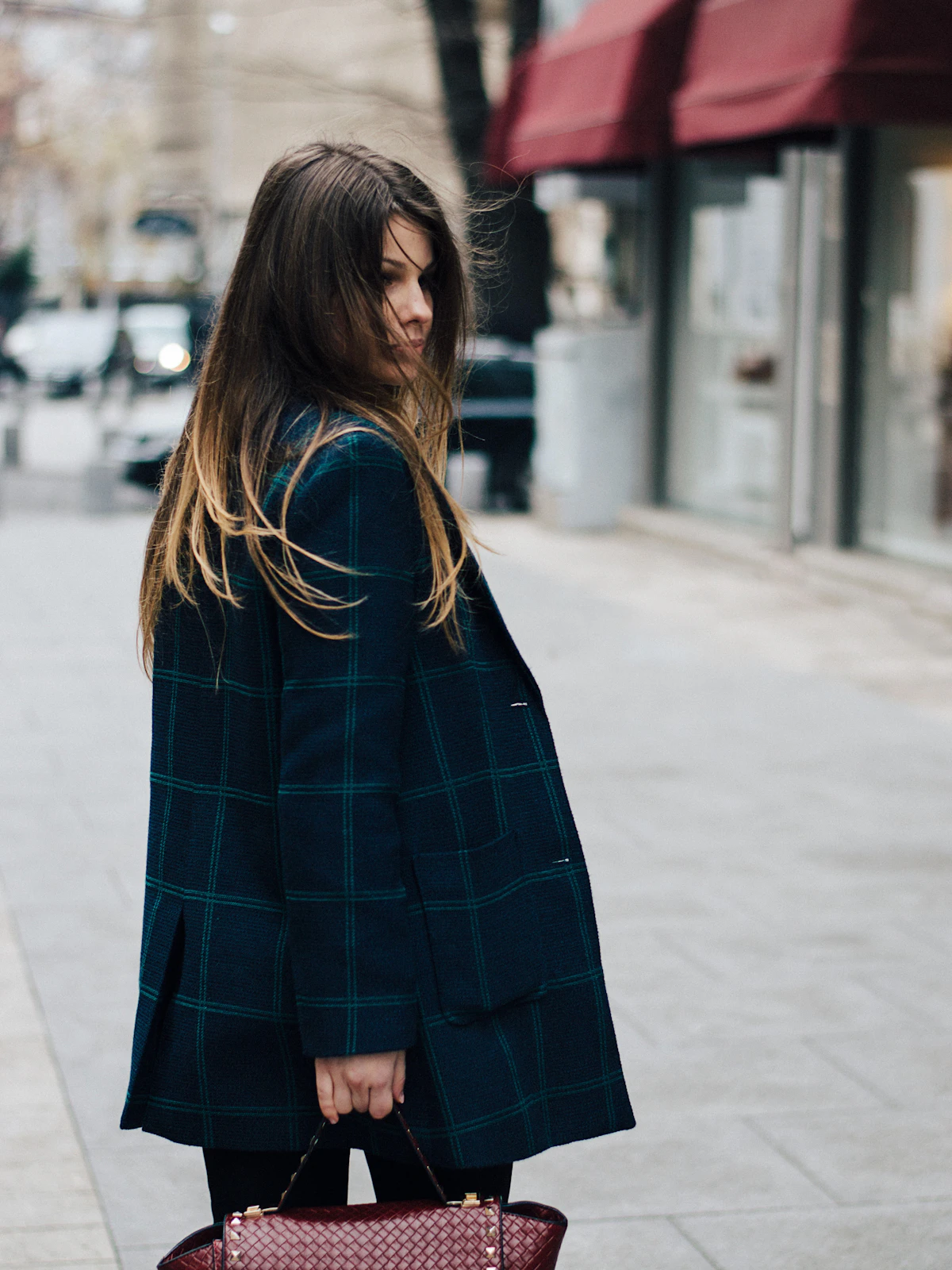 Blazer Xadrez Oversized